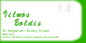 vilmos boldis business card